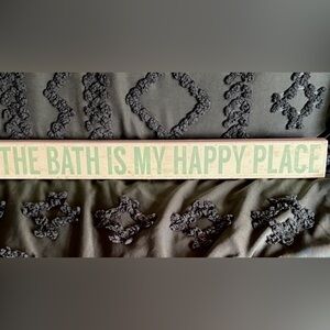 Decorative Bath Sign - Cream and Green